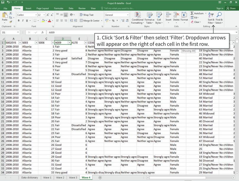 How to drop observations that satisfy particular conditions using ‘filter’, ‘select’, and ‘delete’.

