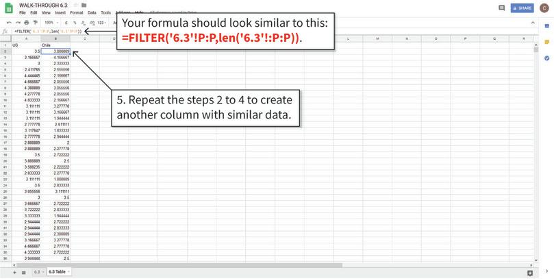 Filter the data
: After step 5, we have the data needed to make the box and whisker plots.
