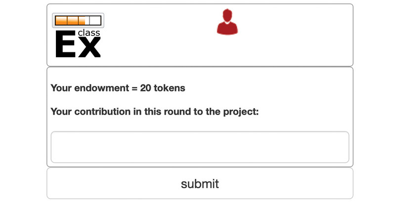 The classEx contribution screen